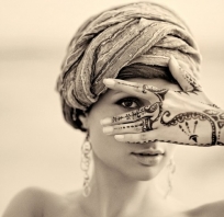 tatuaż, ręka, fotografia, na ręce, turban, motyw, artystyczne