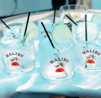 drinki, malibu, alkohol, dobre