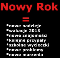 nowy, rok, nadzieje, wakacje, wakacje 2013, kolejne, przypały, szkolne, wycieczki, marzenia, 