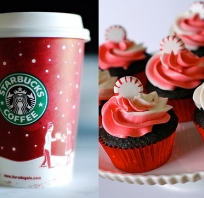 Kawa, Cupcake, Wakacje, Peppermint, Starbucks, święty mikołaj, pierniki