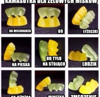 kamastura, śmieszne, humor, żelki