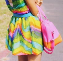 sukienka, kolorowa, sexy, kolory, wiosna, lato, moda, styl