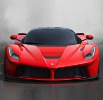 ferrari, samochód, piękny, czerwony, sportowy