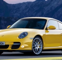 porshe, żółty, samochód, piękny, felgi