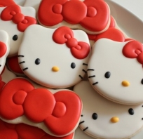 fotografia, hello, kitty, babeczki, lukier