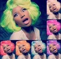 kolorowa, nicki, minaj, rap, piosenkarka, kobieta, celebrytka