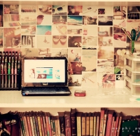 Laptop, Zdjęcia, Pokój, Study, Stuff, ściana