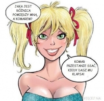 Różnica między blondynką a komarem