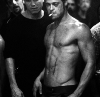 Zdjęcie Brada Pitta na planie jednego z najlepszych filmów na świecie ! FIGHT CLUB!