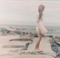 fotografia, zdjęcie, piękna, skarpa, morze, ocean, moment