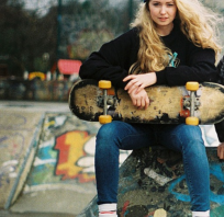 skateboard, deska, deskorolka, sport, młodość, dziewczyna, zdjęcie