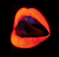 usta, neon, fluo, fluorescencujne, pomarańczowe, słodkie,jaskrawe