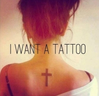 tatuaż, tattoo, krzyż, fajny