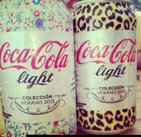 coca-cola, napój, puszka, inspiracje, picie, panterka, kwiatki