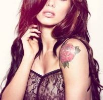moda, sexy, tatuaż, kobiety