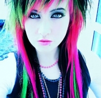 kolorowe, zdjęcie, włosy, sexy, emo, style, moda, fotografia