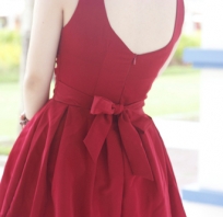Sukienka, Red, Bow, Ribbon, Style, Moda 