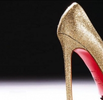 Glitter, Gold, Heel, Louboutin, Red, butów 