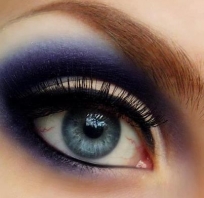make up, makijaż, oczy, niebieski, indigo, malowanie, henna