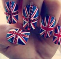wow, cyrkonie, flaga, anglia, nails, paznokcie, malowanie, art