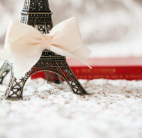 eiffel, tower, figurka, figurki, pamiątka, francja, kokardka