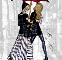 rysunek, parasol, parasolka, inspiracje, moda