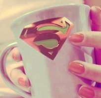 kubek, superman, gadżet, śmieszny, kobieta, love, super