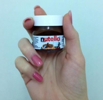 nutella, mini, masło, czekoladowe, krem, kanapki, słodkie