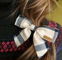burberry, kokardka, fashion, moda, dodatki, do włosów, kratka