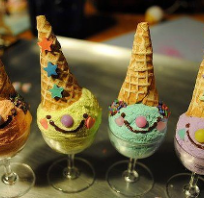 śmieszne, lody, jedzenie