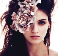 dziewczyna, modelka, sexy, love, kwiat, styl, moda 2012
