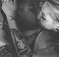 romantyczne, sexy, pocałunek, czarno, biało, fotografia