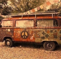 ogórek, auto, hipisi, hipster, california, the doors, oldschol