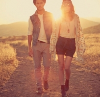 spacer, moda, fashion, para, couple, walk, przyjaźń, spacer, słońce