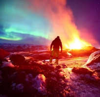 irlandia, wulkan, erupcja,kolory, widok, piękne, fotografia