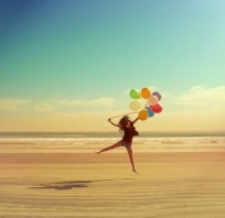 Balony, balon, balony, Plaża, Błękitny, beztroski