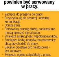 Powody, dla których alkohol powinien być serwowany w pracy.