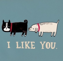 like, pies, lubię, rysunek