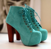 buty, moda, szpilki, turkus, szerokie, sznurówki, śmieszne, ciekawe