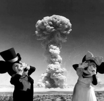 myszka, micky, miłość, atom, śmieszne, nie patrzę, krajobraz, wojna atomowa