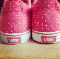 vans, trampki, cool, groszki, różowe