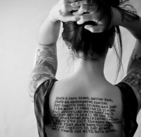 tatuaż, list, plecy, testament, życie, moda, styl, love, przemijanie