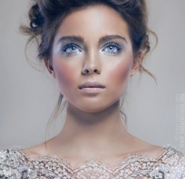 makijaż, włosy, niebieskie oczy, piękne usta, make up, kobieta, dziewczyna