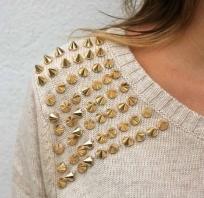 ćwieki, nity, sweterek, śliczny, girl, kobieta, dziewczyna , moda