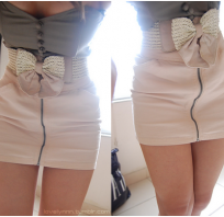 spódniczka, kobieta, kokarda, sexy, seksowna, h&m