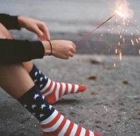 skarpetki, piękne, usa, super, zdjęcie, fajerwerki, rzemyk, girl, woman
