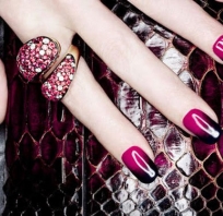 piękne, paznokcie, manicure, french, czerń, róż, girl, sylwester