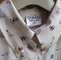 chanel, projektant, moda, piękne, marka, koszula, logo