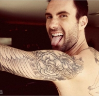 adam levine, adam,muzyka, tatuaż