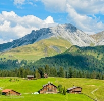 widok, góry, piękne, świeże, niebo
